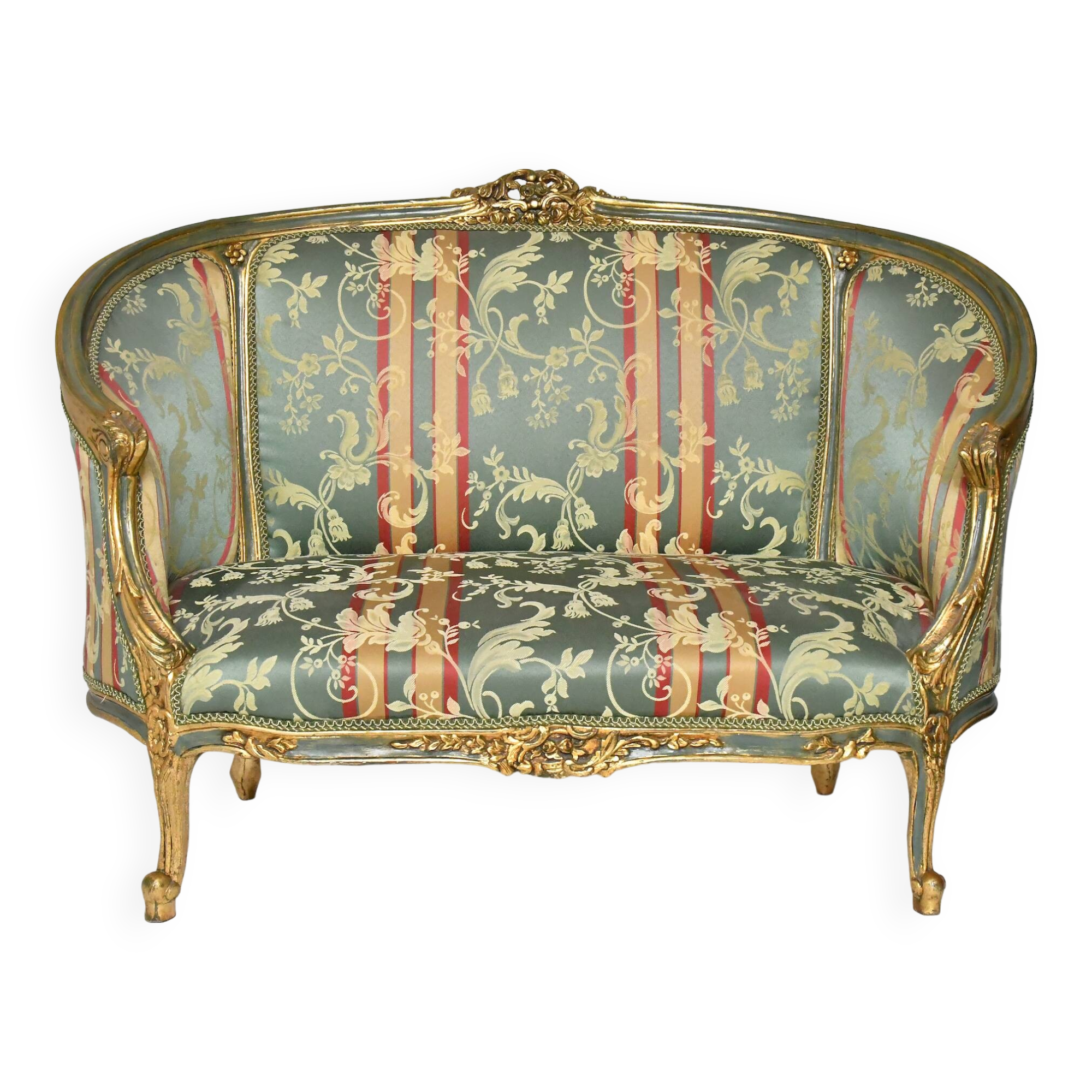 Louis XV style basket sofa