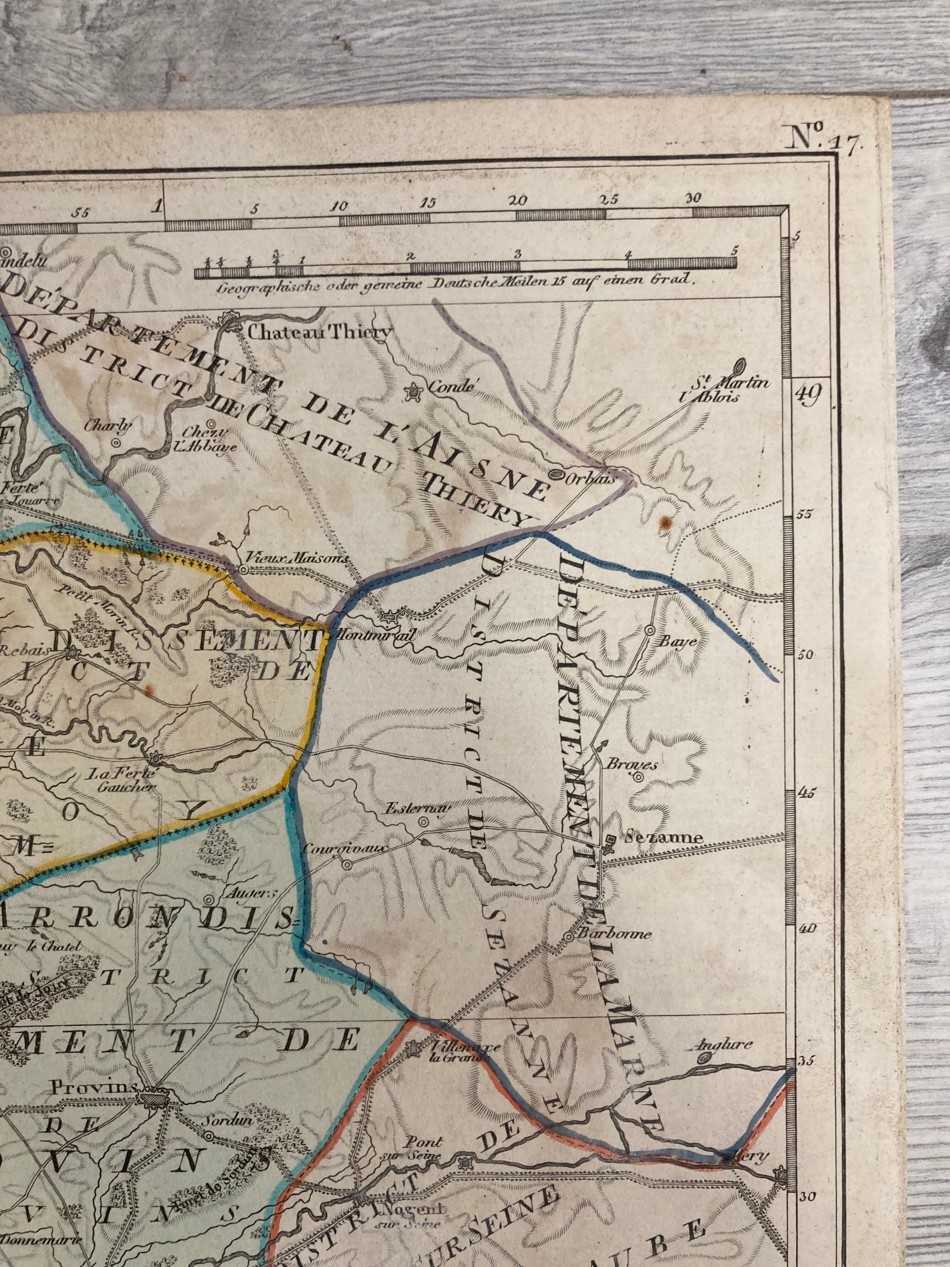 Old Map of Seine-et-Marne