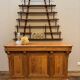 Turned wood bar wall shelf