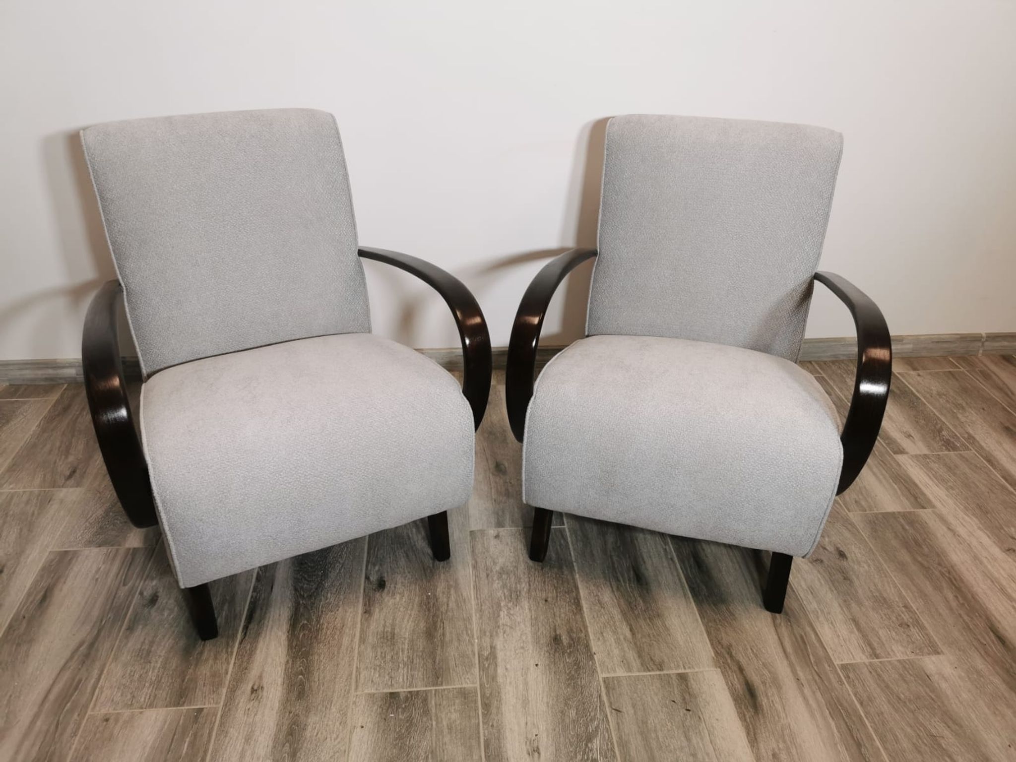 Fauteuils de Jindrich Halabala, années 1940, Set de 2