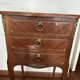 Small bedside table in marquetry in the Louis XV style.