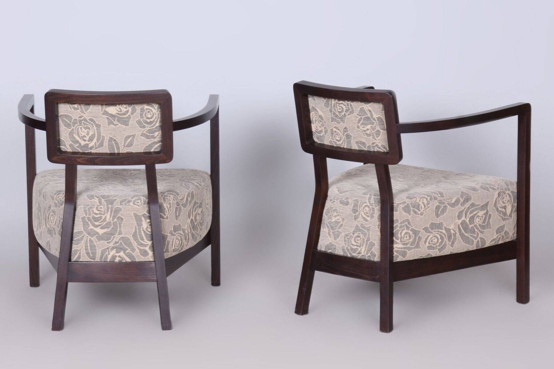Czech Art Deco Beech Armchairs by H. Kučerová-Záveská, 1980s, Set of 2