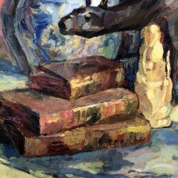 Painting "Remembering a trip to the Far East"