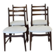 Suite 4 chaises Teck par Wilkhan pour Georg Leowald  Allemagne 1960