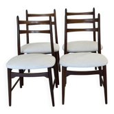 Set of 4 teak chairs by Wilkhan for Georg Leowald, Germany 1960.