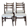 Suite 4 chaises Teck par Wilkhan pour Georg Leowald  Allemagne 1960