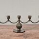 Elegant Swedish Grace Candelabra in Solid Bronze by Jacob Ängman, GAB