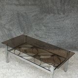 TABLE BASSE ACIER BROSSÉ