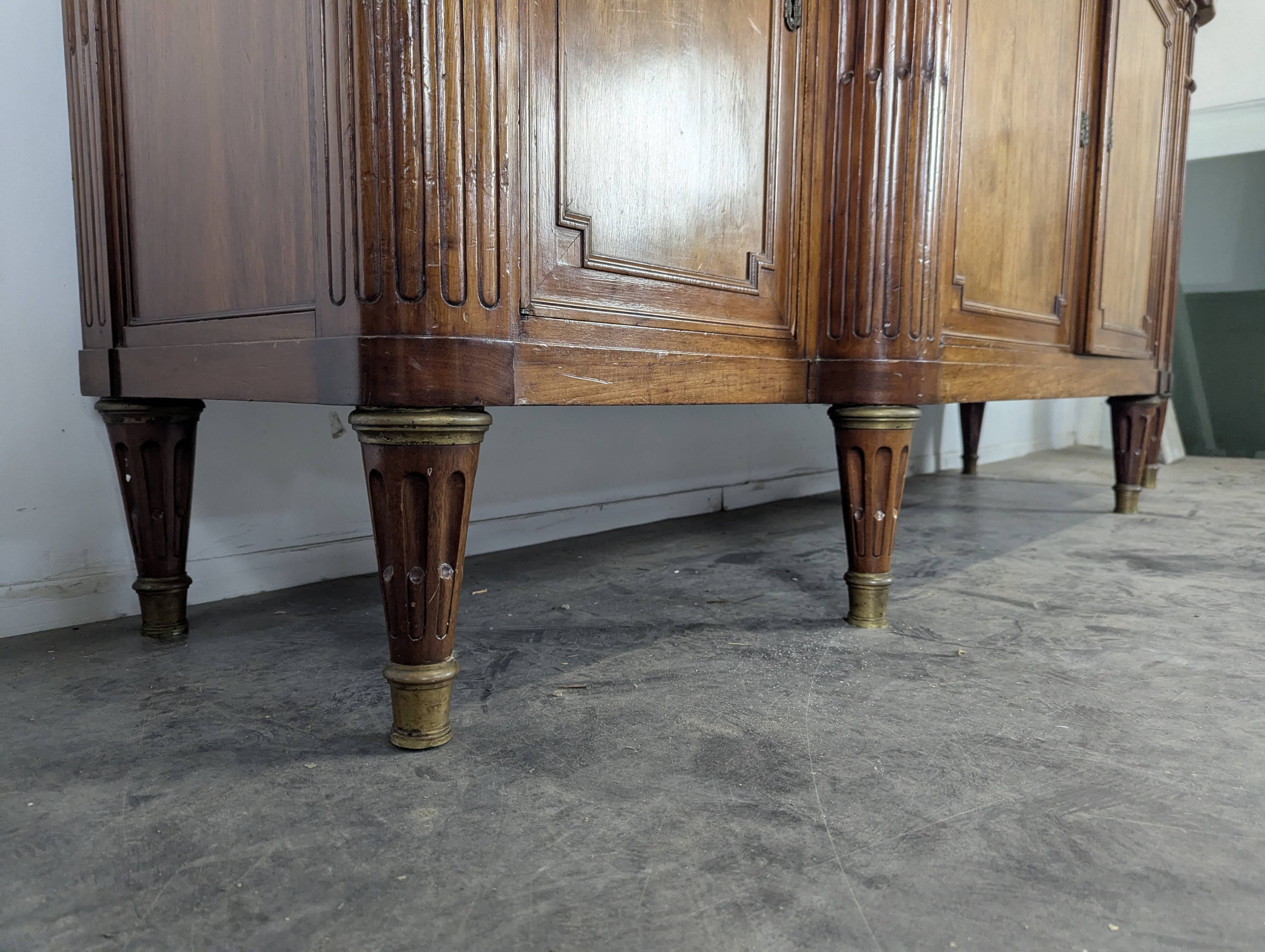 Louis XVI style enfilade in mahogany, late 19th century.