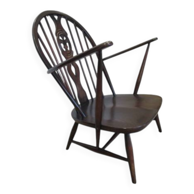 Fauteuil authentique Anglais Ercol Fleur De Lys Tub Chairs C.1960s