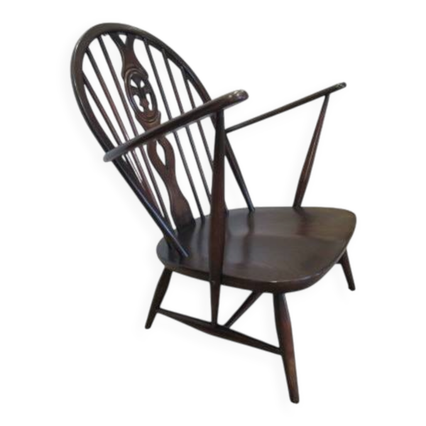Fauteuil authentique Anglais Ercol Fleur De Lys Tub Chairs C.1960s