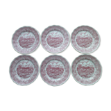 Set of 6 dessert plates in Porcelain N.Fontebasso Swiss Landscape