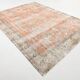 8x11 Orange & Blue Bordered Turkish Vintage Rug, Rugs For Bedroom, Antique