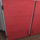 Placard haut de cuisine trois portes en formica rose