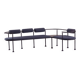 Postmodern steel and fabric bench, Italy, 1990s