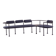 Postmodern steel and fabric bench, Italy, 1990s