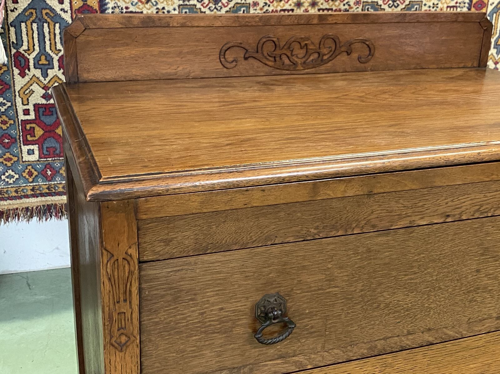 English oak dressing table, dresser 1930