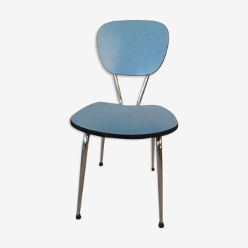 Chaise en formica bleue