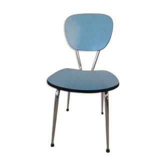 Chaise en formica bleue