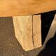 Handmade Rustic Oak Round Coffee Table | Solid Reclaimed Wood | Farmhouse L