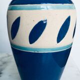 Blue ceramic vase