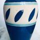 Blue ceramic vase