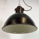 Industrial Bauhaus Black Enamel Pendant Light, 1930s