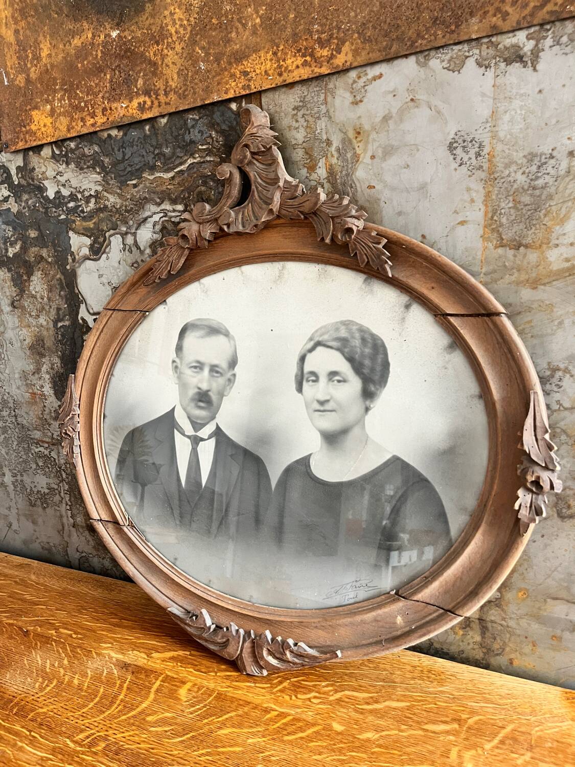 Framed old portraits