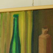 Oil on Swedish canvas "Still Life 'Bottles and Apples', Hugo Olson"