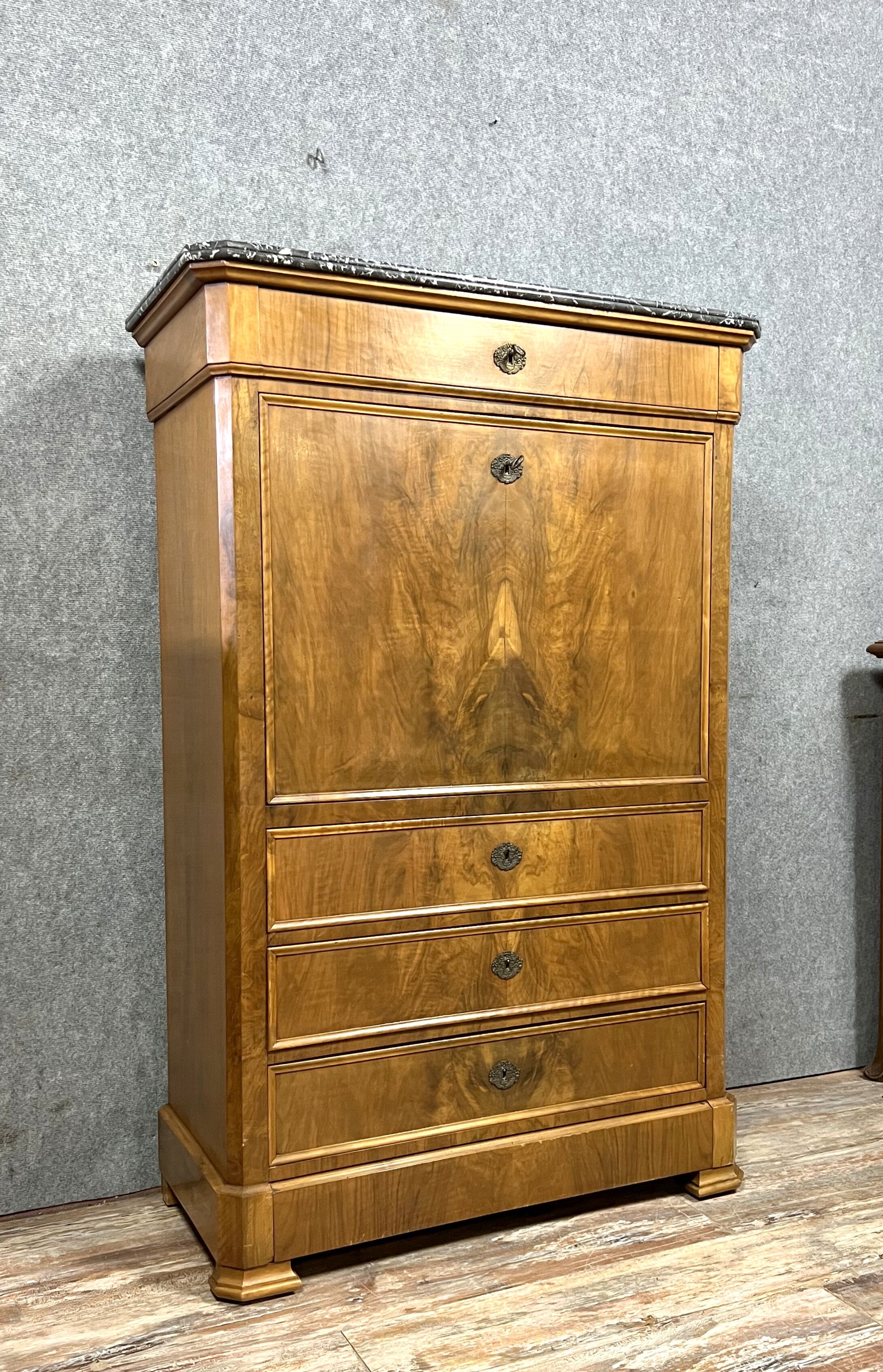 Secretary louis philippe walnut around 1830