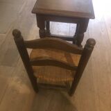 Small children's table (or coffee table) in brown varnished oak.