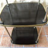 Side table has three shelves Formica and brass 60s/70s