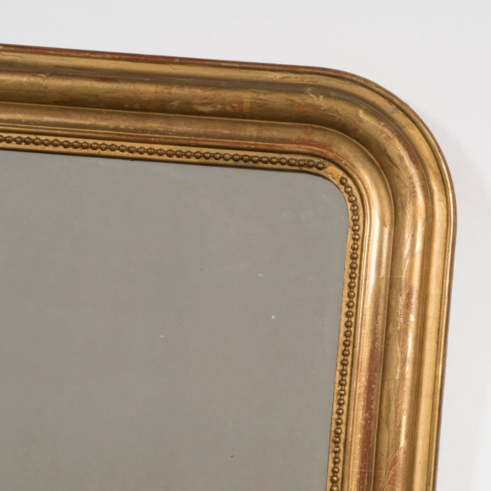 Mirror with floral etchings - 99x74cm