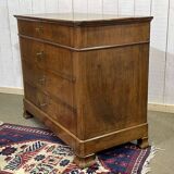 Late 19th century Louis Philippe chest of drawers in walnut and fir