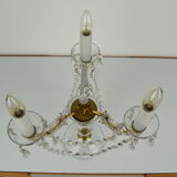 Lampe de table en verre cristal du milieu du siècle par kamenicky Senov, années 1960.