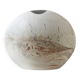 Round moon vase in matte white ceramic