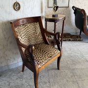 Empire/Consulate style swan neck armchair