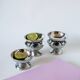 Set of 5 stainless steel bowls 1970 10 x 5 cm
