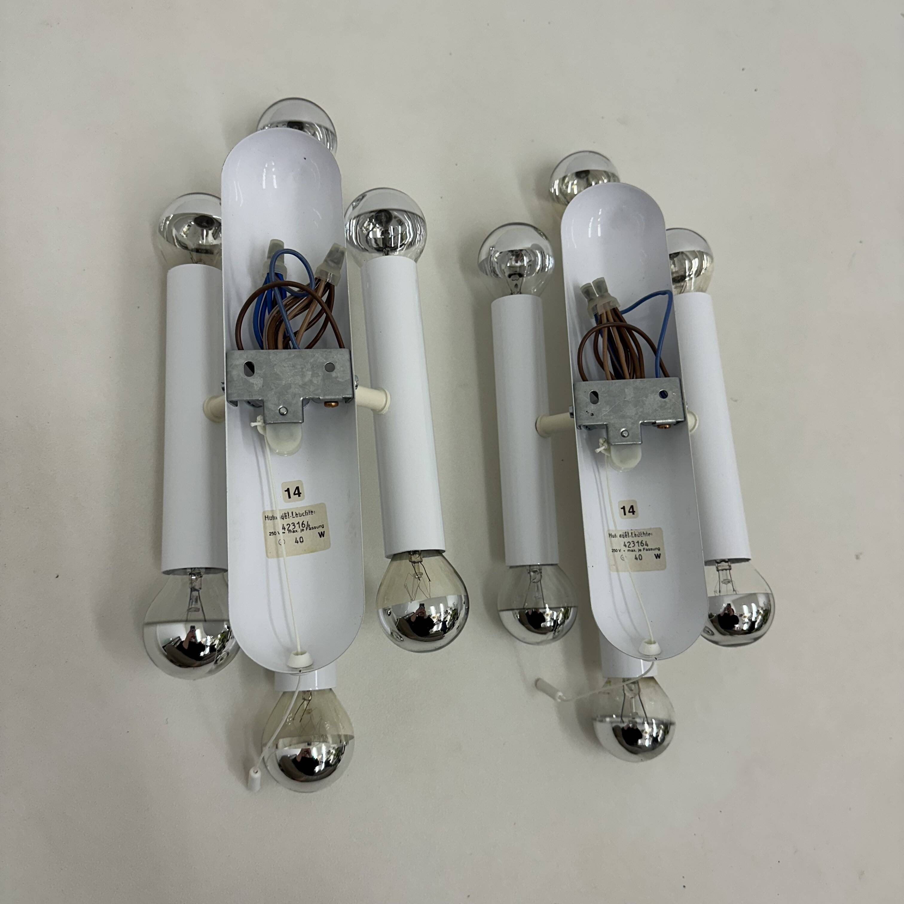 Set of 2 Hufnagel leuchten wall lamps sconce , 1970s