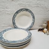 Set of 6 hollow plates Terre de Fer