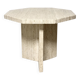 Octagonal travertine side table, 1970
