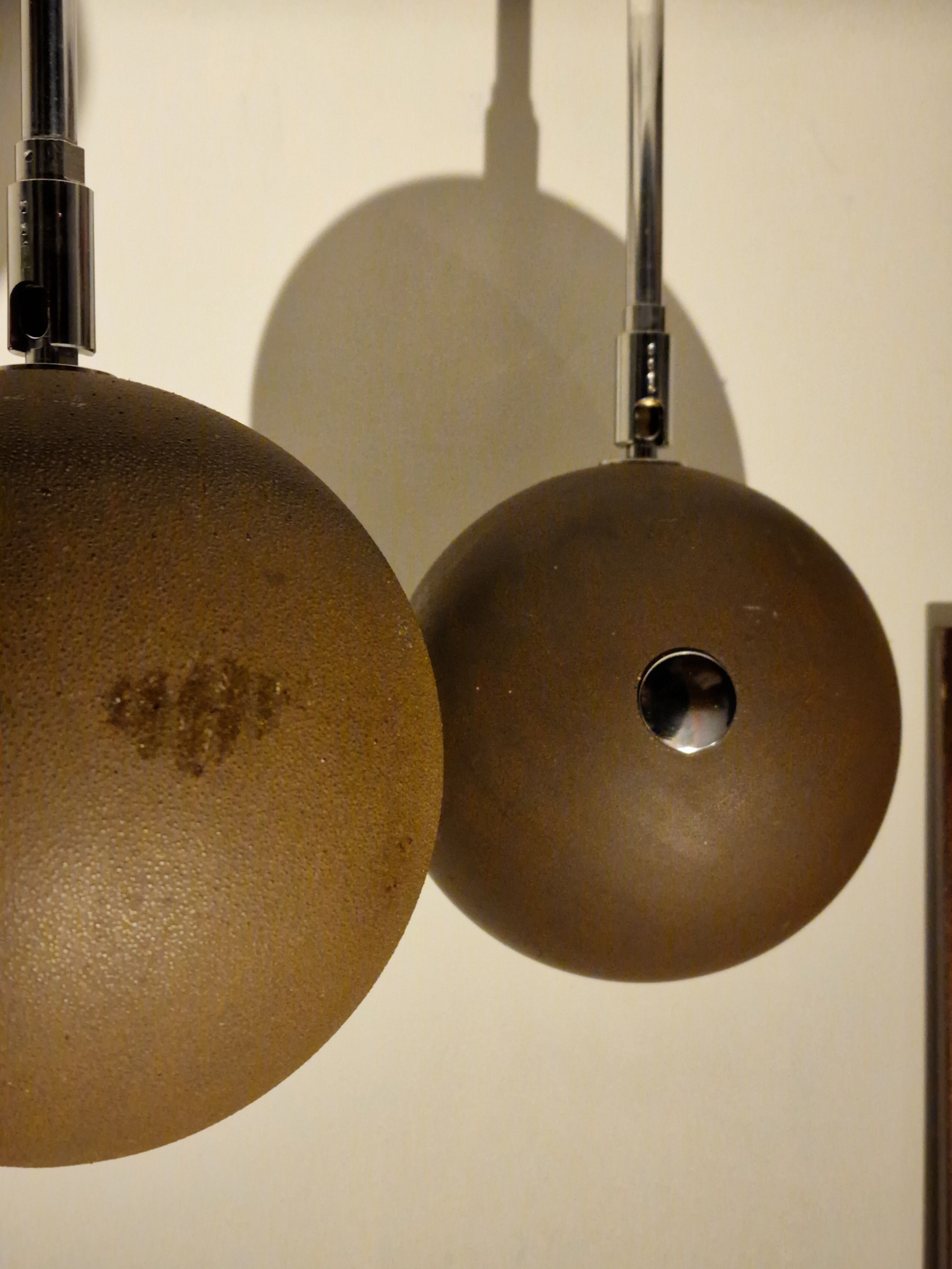 3 adjustable Hoffmeister pendant lamps, 1960s