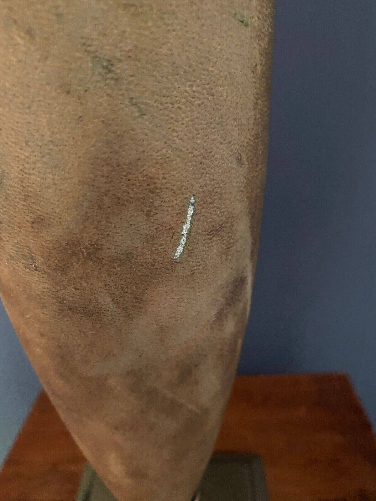 Leather and gold metal lamp from Le Dauphin 1970