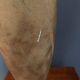 Leather and gold metal lamp from Le Dauphin 1970