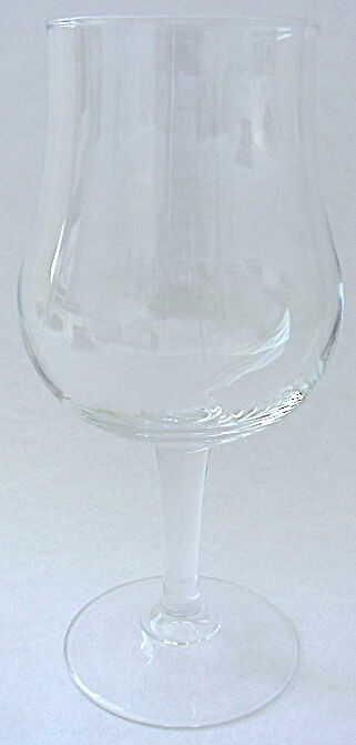 Suite of six large crystal wine tasting glasses