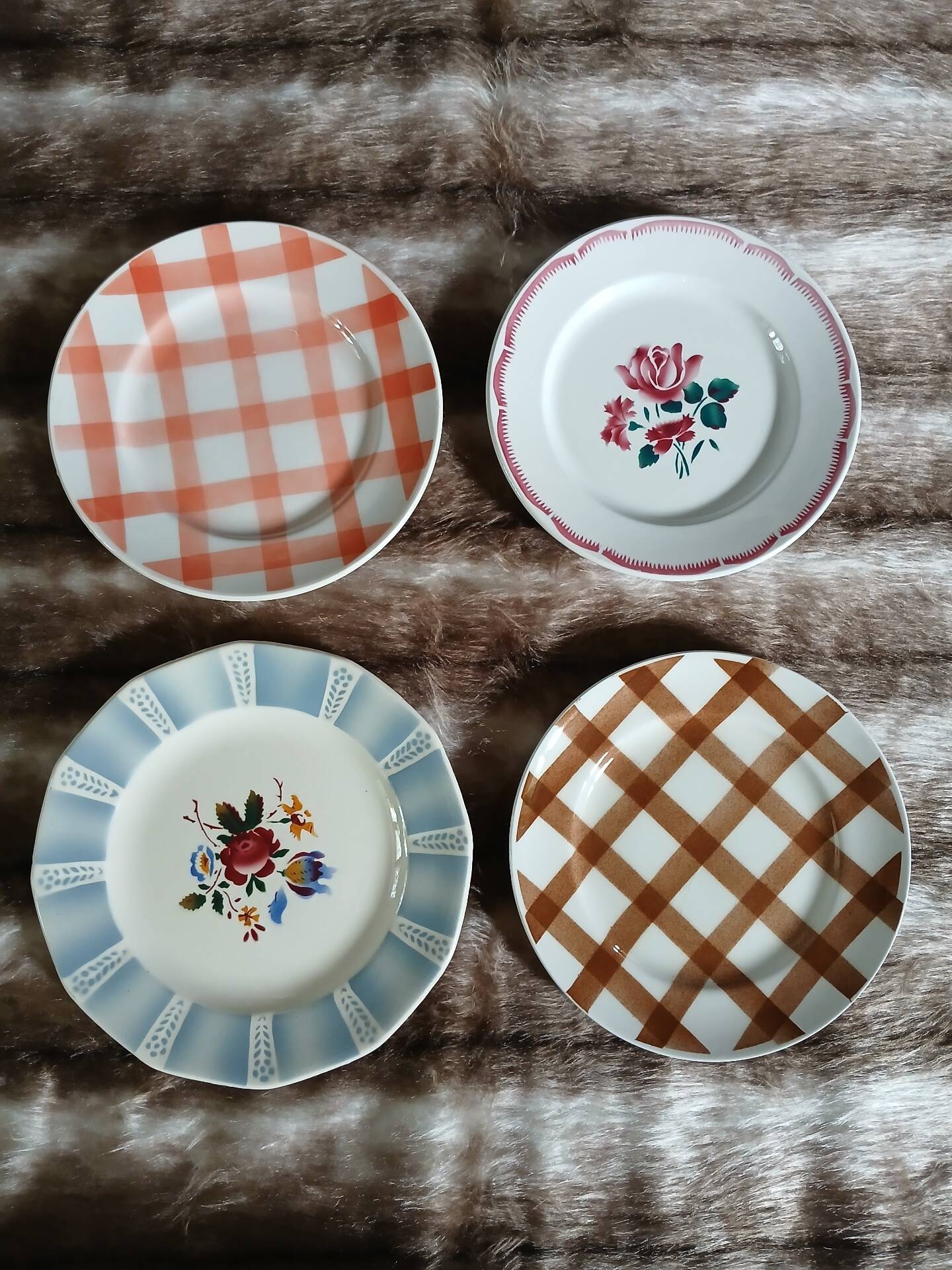 12 mismatched vintage dessert plates