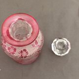 Baccarat cut old crystal bottle