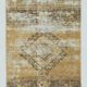 Hand-made wool distressed rug 92x52cm