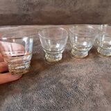 Set of 4 crystal digestive glasses