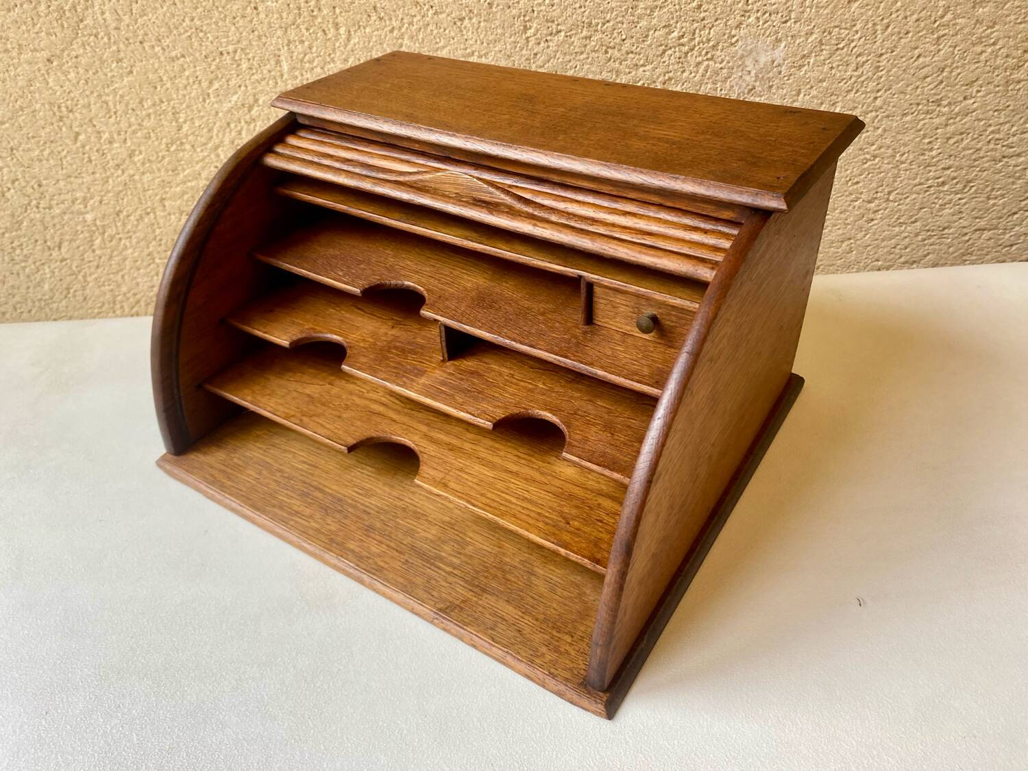 Office storage with plain curtains France JM Paillard vintage design bauhaus art deco 1900